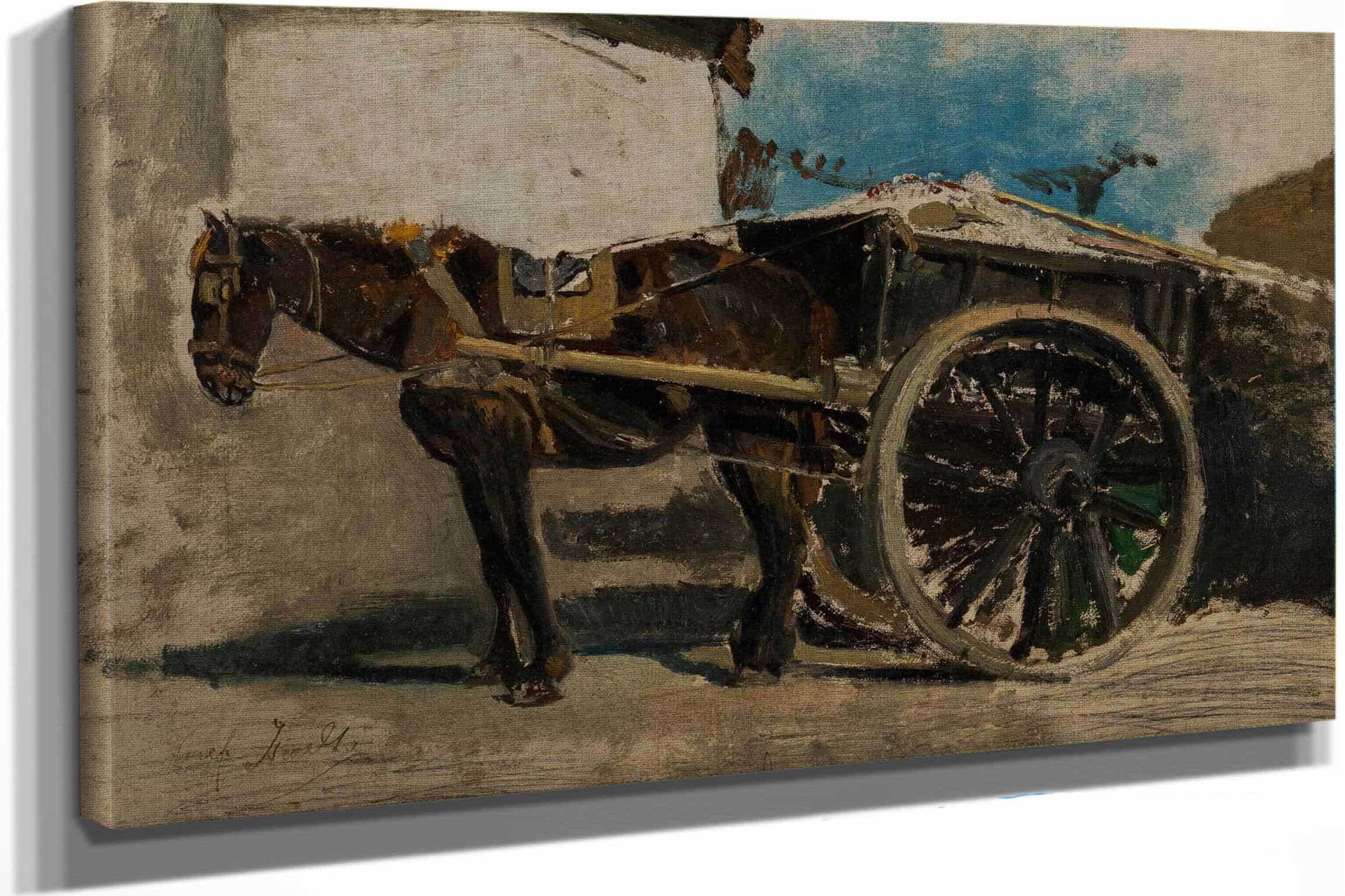 The Horse Cart by Jozef Israels