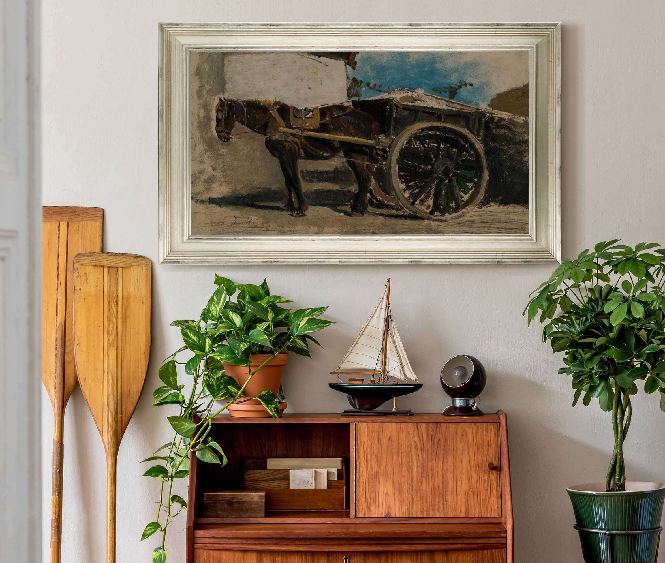 The Horse Cart by Jozef Israels - Image 6