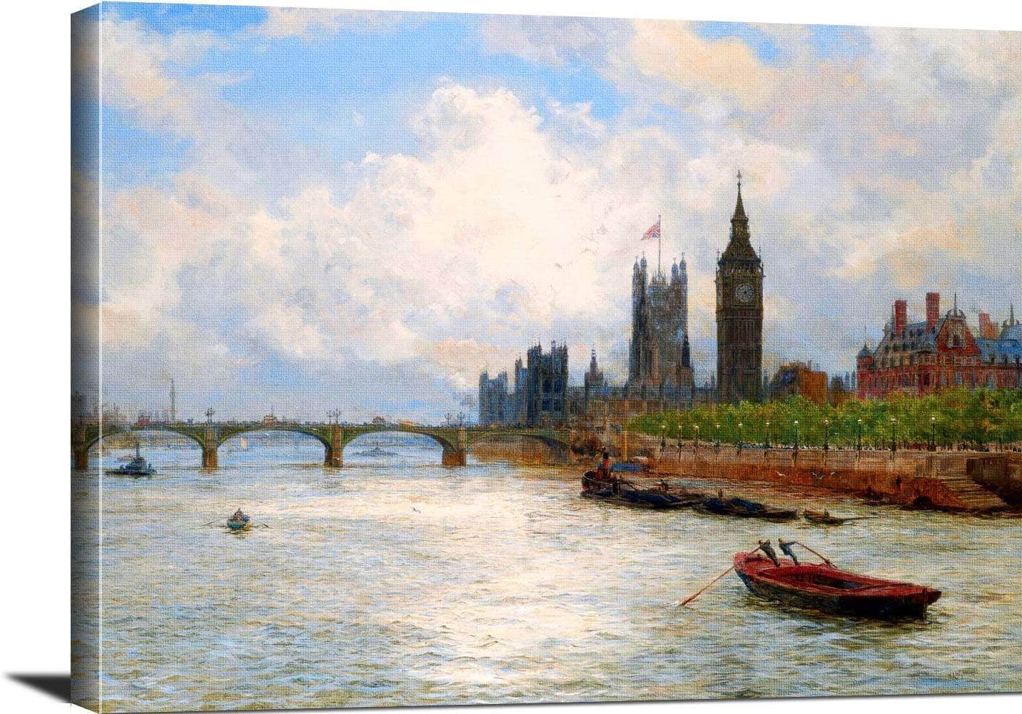 The House Of Parliament Painting William Lionel Wyllie Canvas Art - Image 3