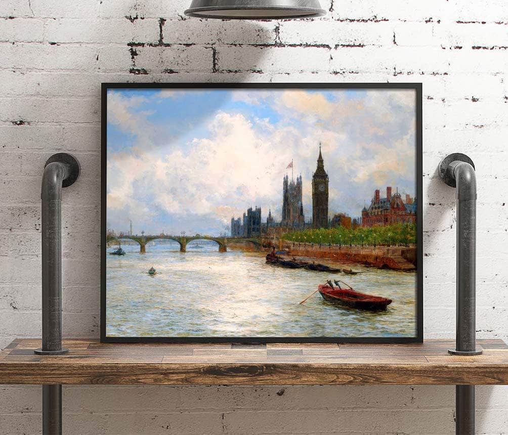 The House Of Parliament Painting William Lionel Wyllie Canvas Art - Image 4
