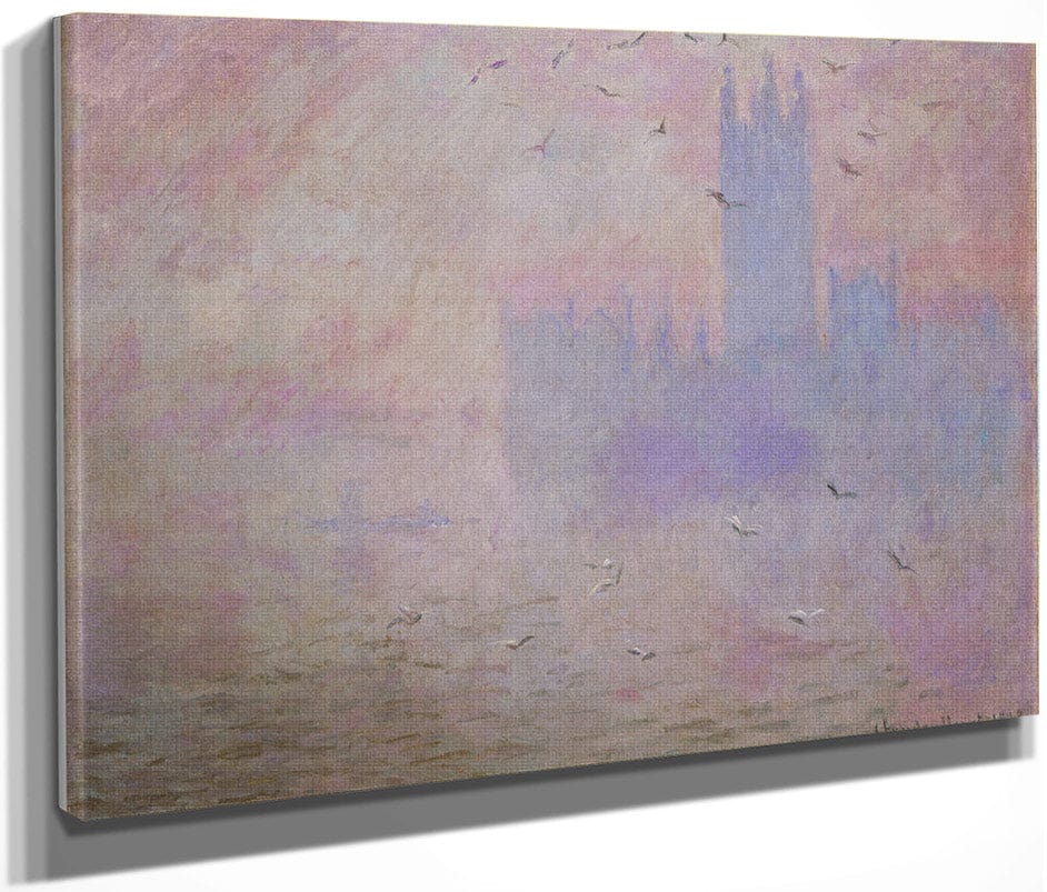 The Houses Of Parliament, Seagulls By Claude Monet
