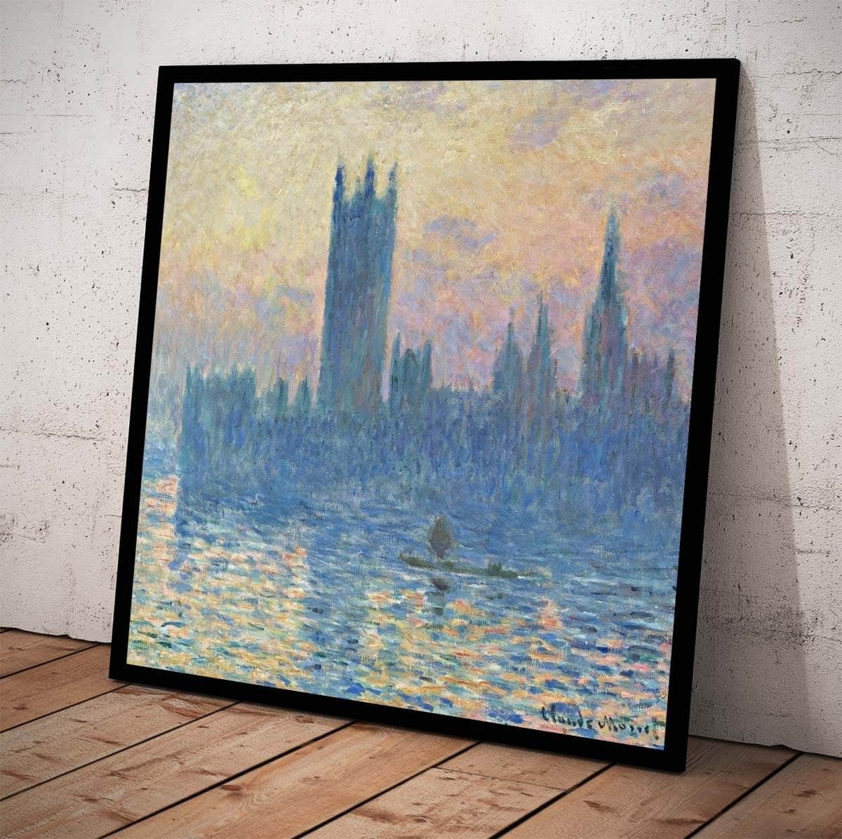 The Houses Of Parliament, Sunset Painting Claude Monet Canvas Art - Image 4