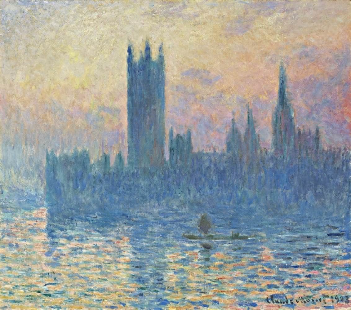 The Houses Of Parliament, Sunset Painting Claude Monet Canvas Art - Image 5