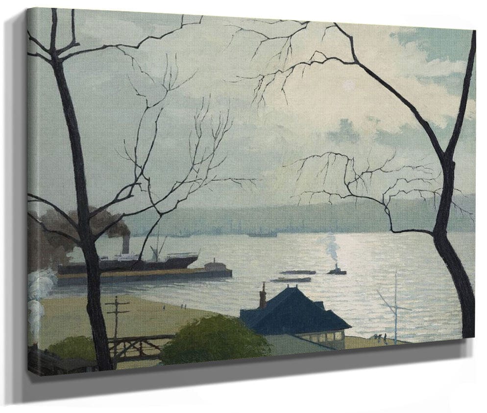 The Hudson From Riverside Drive By George Ault