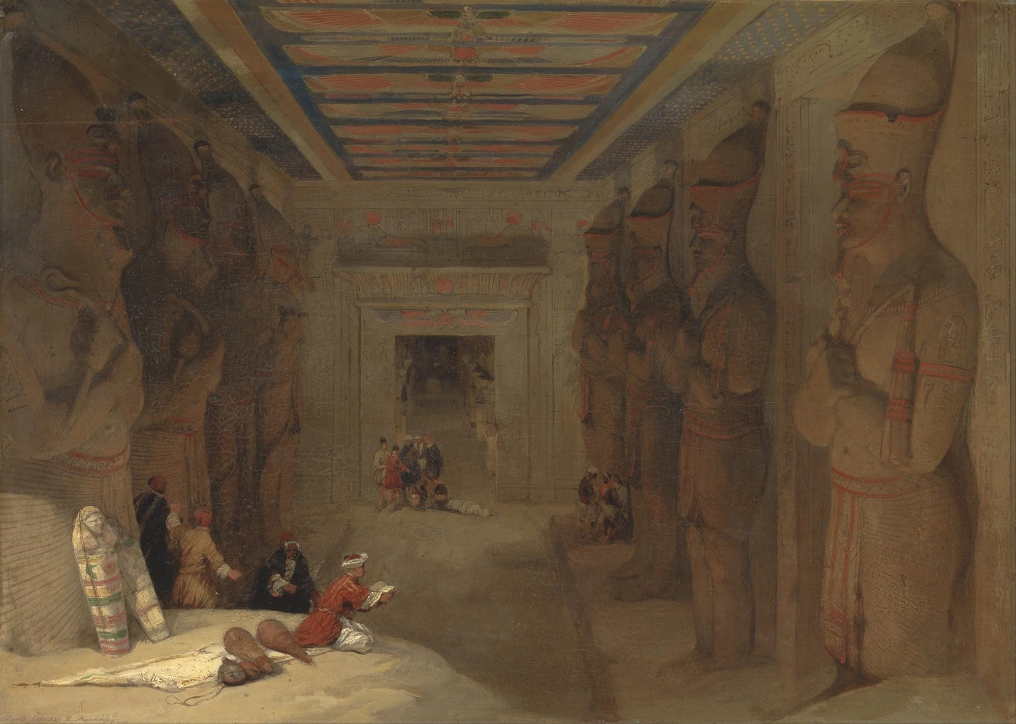 The Hypostyle Hall Of The Great Temple At Abu Simbel Egypt by David Roberts - Image 2