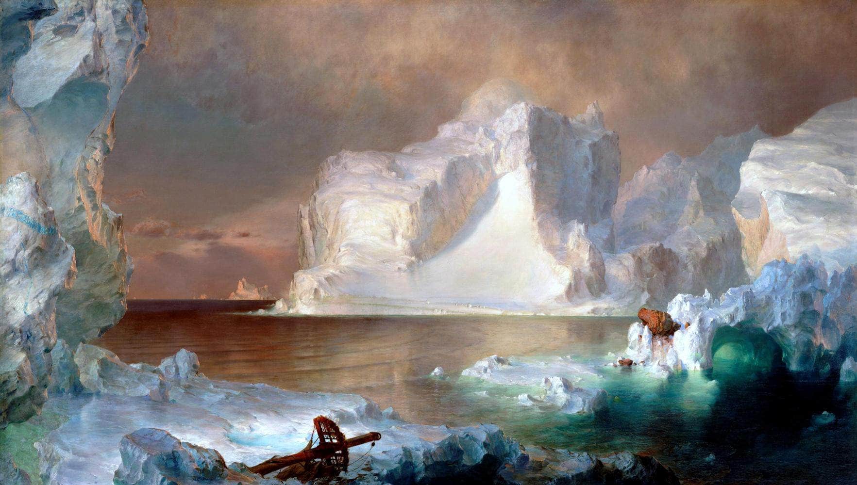 The Icebergs Painting Frederic Edwin Church Canvas Art - Image 5
