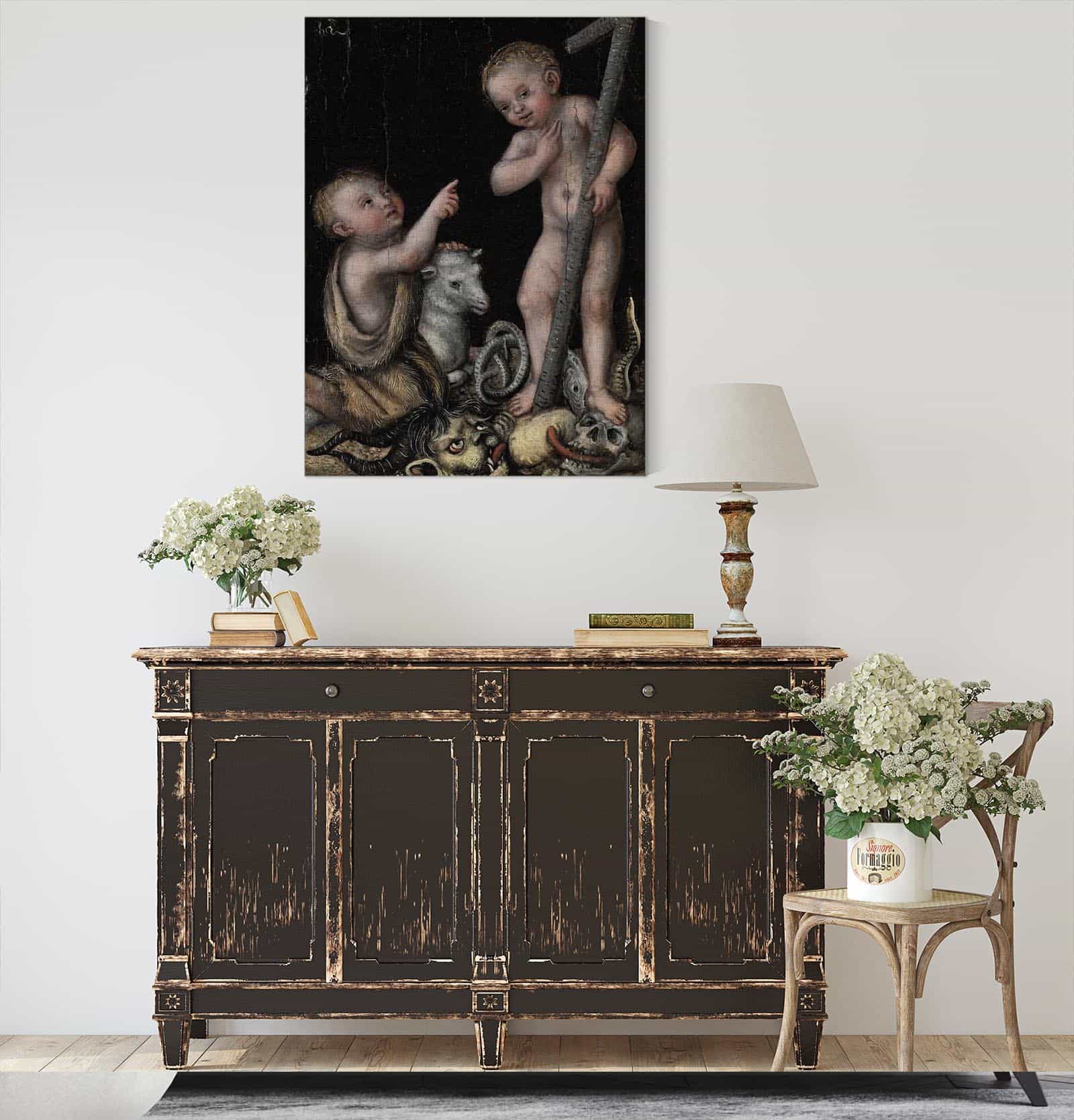 The Infant Christ And Saint John The Baptist by Lucas Cranach The Elder - Image 4