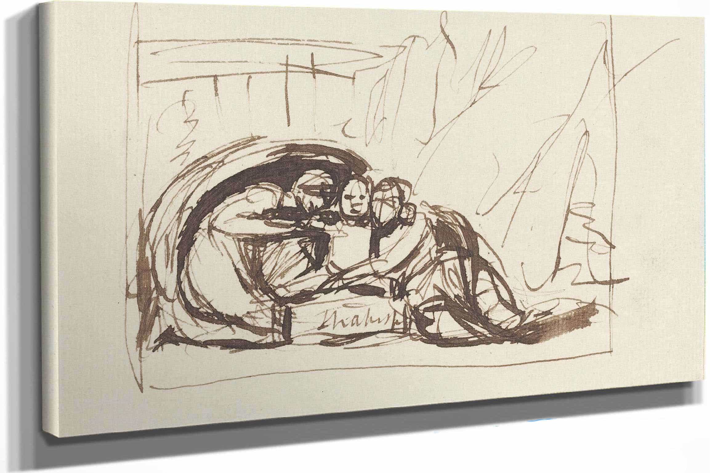 The Infant Shakespeare Nursed By Comedy And Tragedy by George Romney