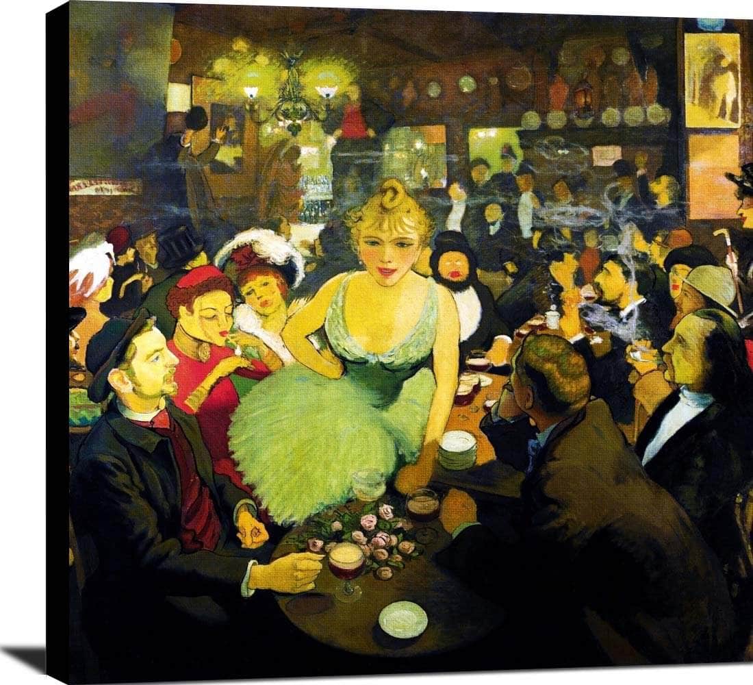 The Interior Of The Brunning Mirliton Painting Louis Anquetin Canvas Art - Image 2