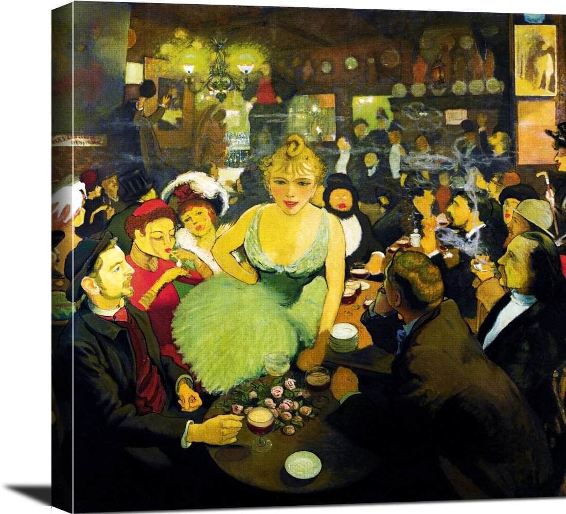 The Interior Of The Brunning Mirliton Painting Louis Anquetin Canvas Art - Image 3