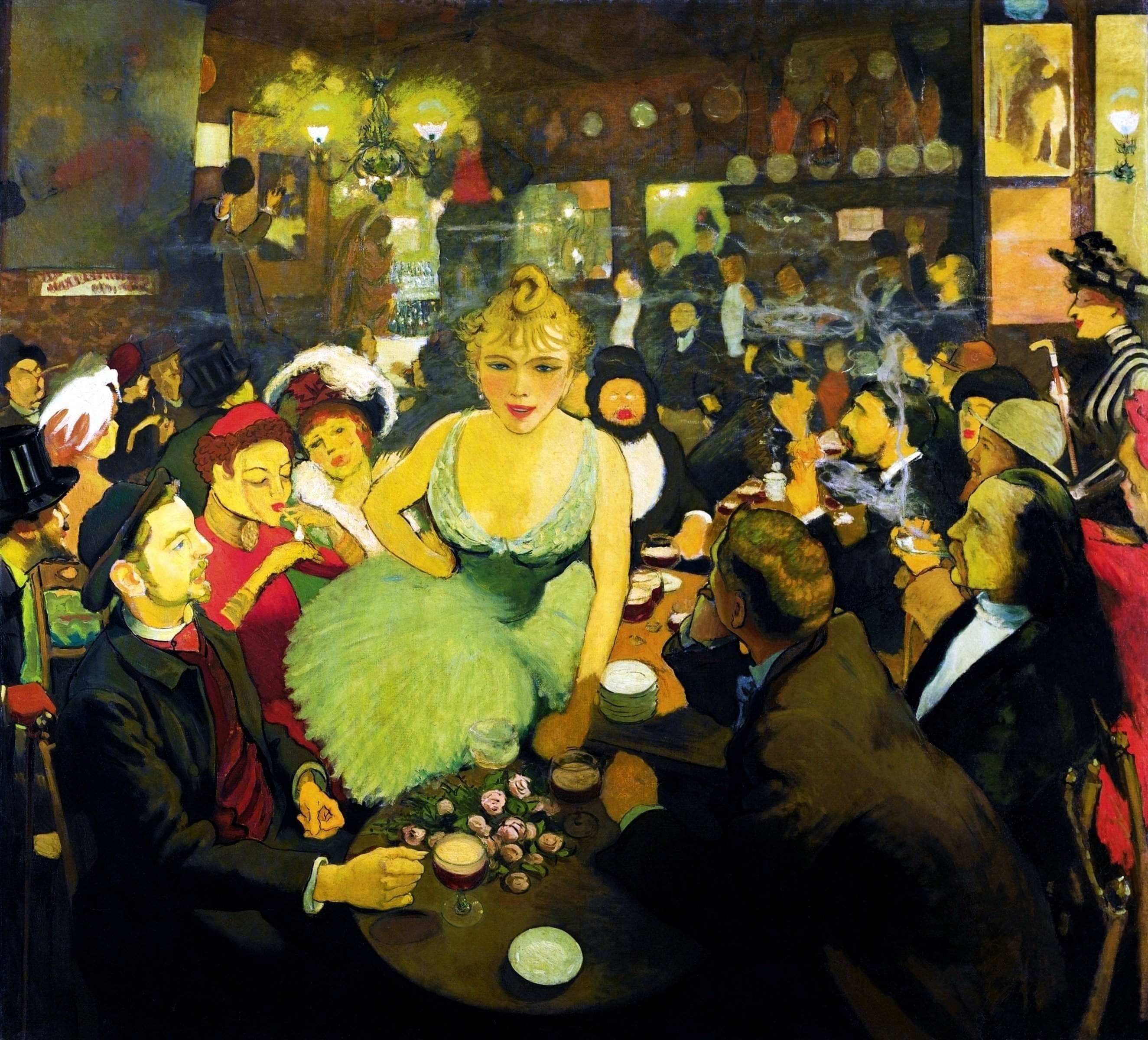 The Interior Of The Brunning Mirliton Painting Louis Anquetin Canvas Art - Image 5