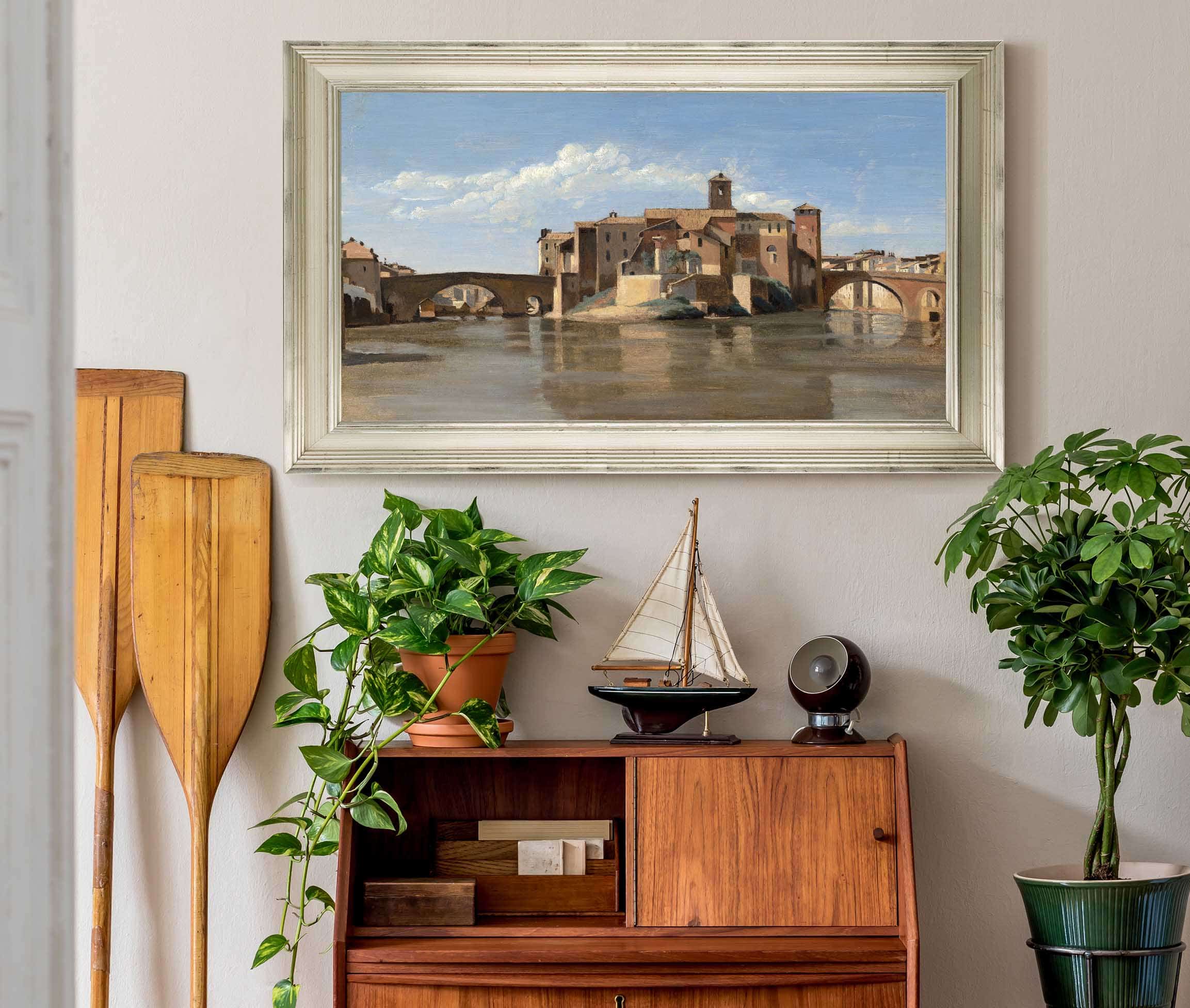 The Island And Bridge Of San Bartolomeorome by Jean Baptiste Camille Corot - Image 6