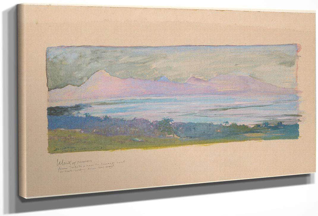 The Island Of Moorea Looking Across The Strait From Tahiti January 1891 By John La Farge