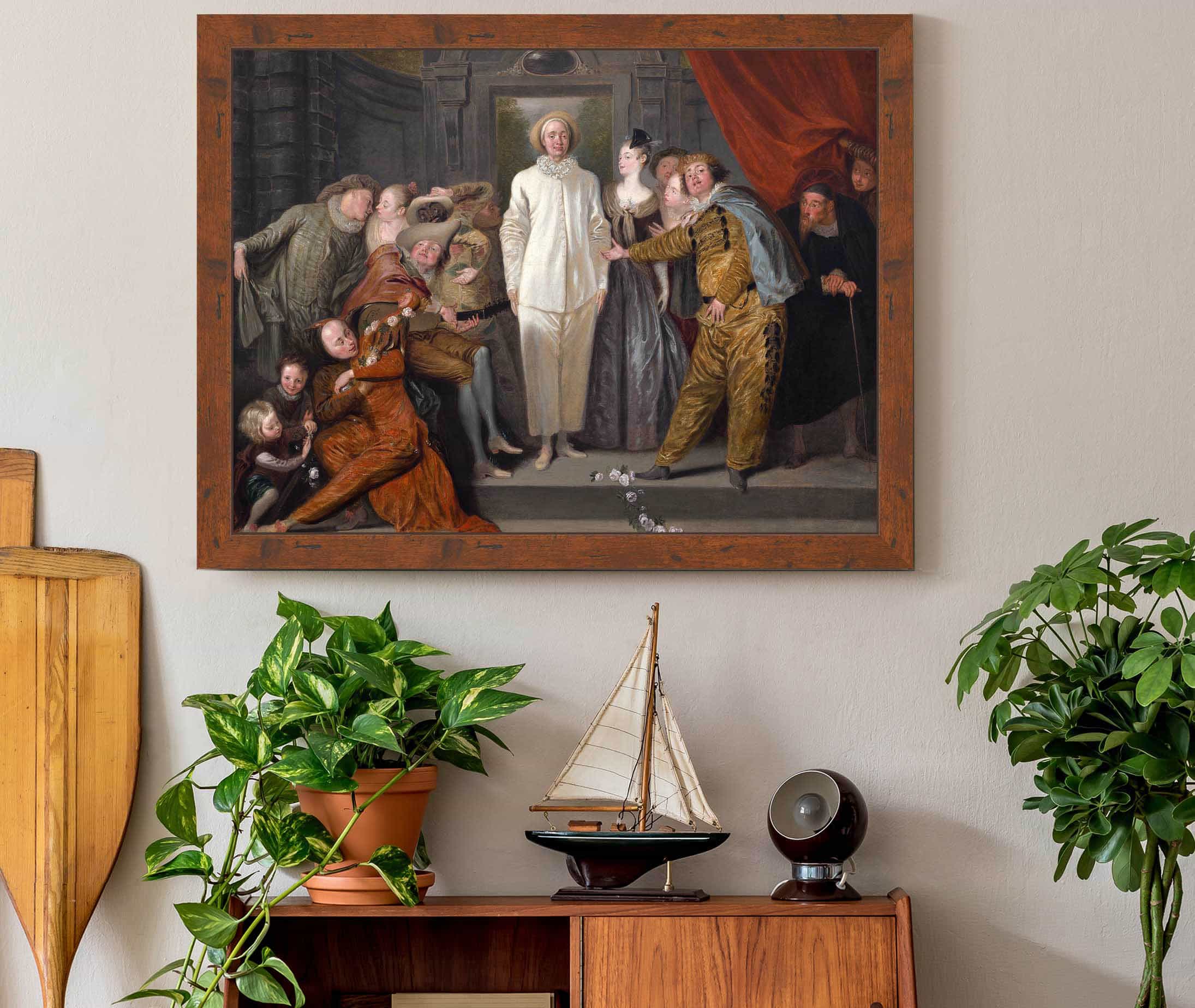 The Italian Comedians Probably by Jean Antoine Watteau - Image 3
