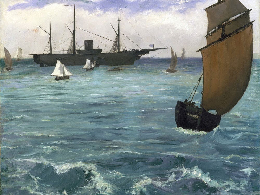 The 'Kearsarge' At Boulogne By Edouard Manet - Image 5