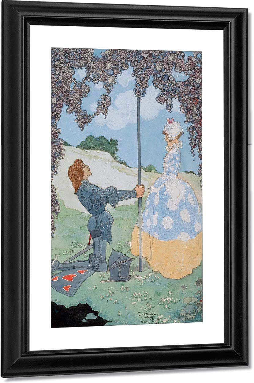 The Knight And His Maid Frontispiece For A Garland Of Roses By Rene Bull - Image 3