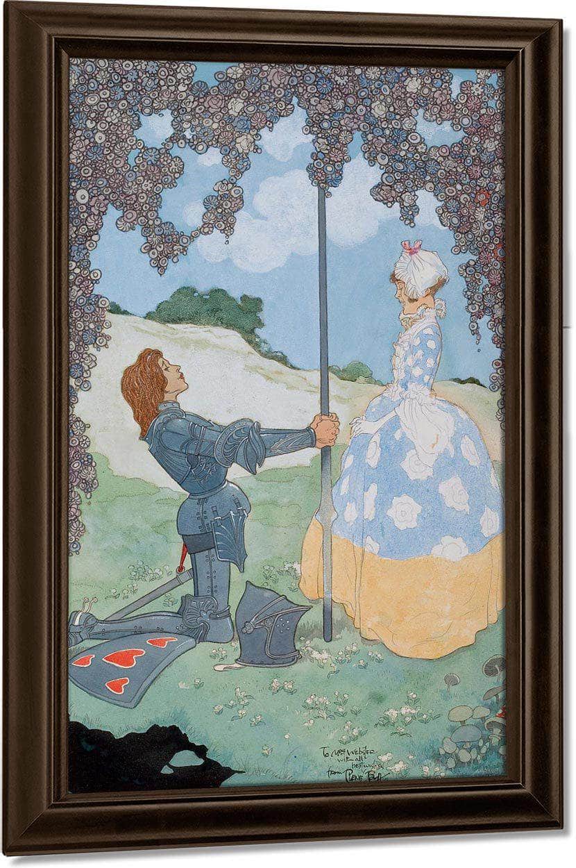 The Knight And His Maid Frontispiece For A Garland Of Roses By Rene Bull - Image 5