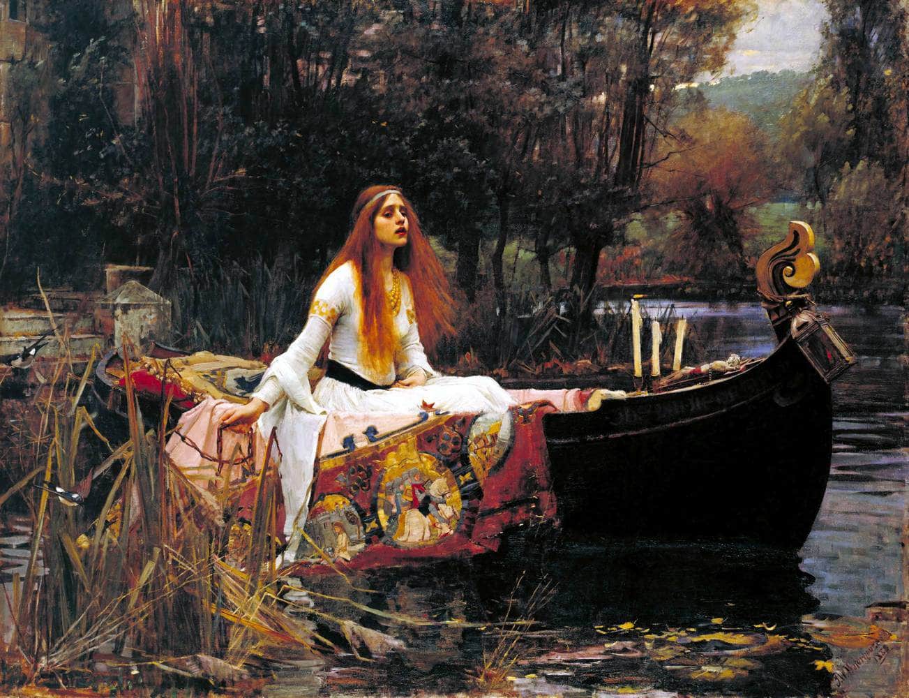 The Lady Of Shalott Painting John William Waterhouse Canvas Art - Image 5