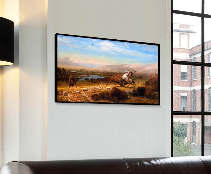 The Last Of The Buffalo Painting Albert Bierstadt Canvas Art - Image 4