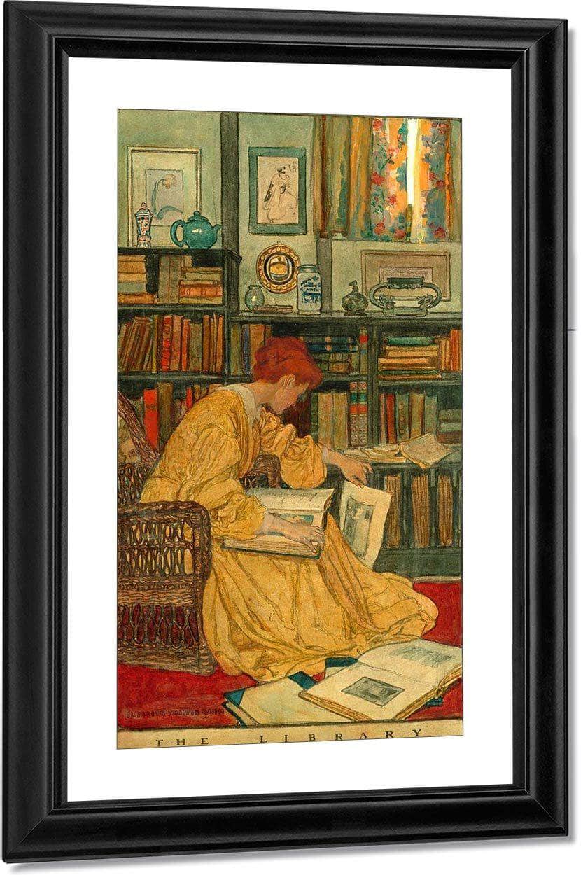 The Library By Elizabeth Shippen Green - Image 3