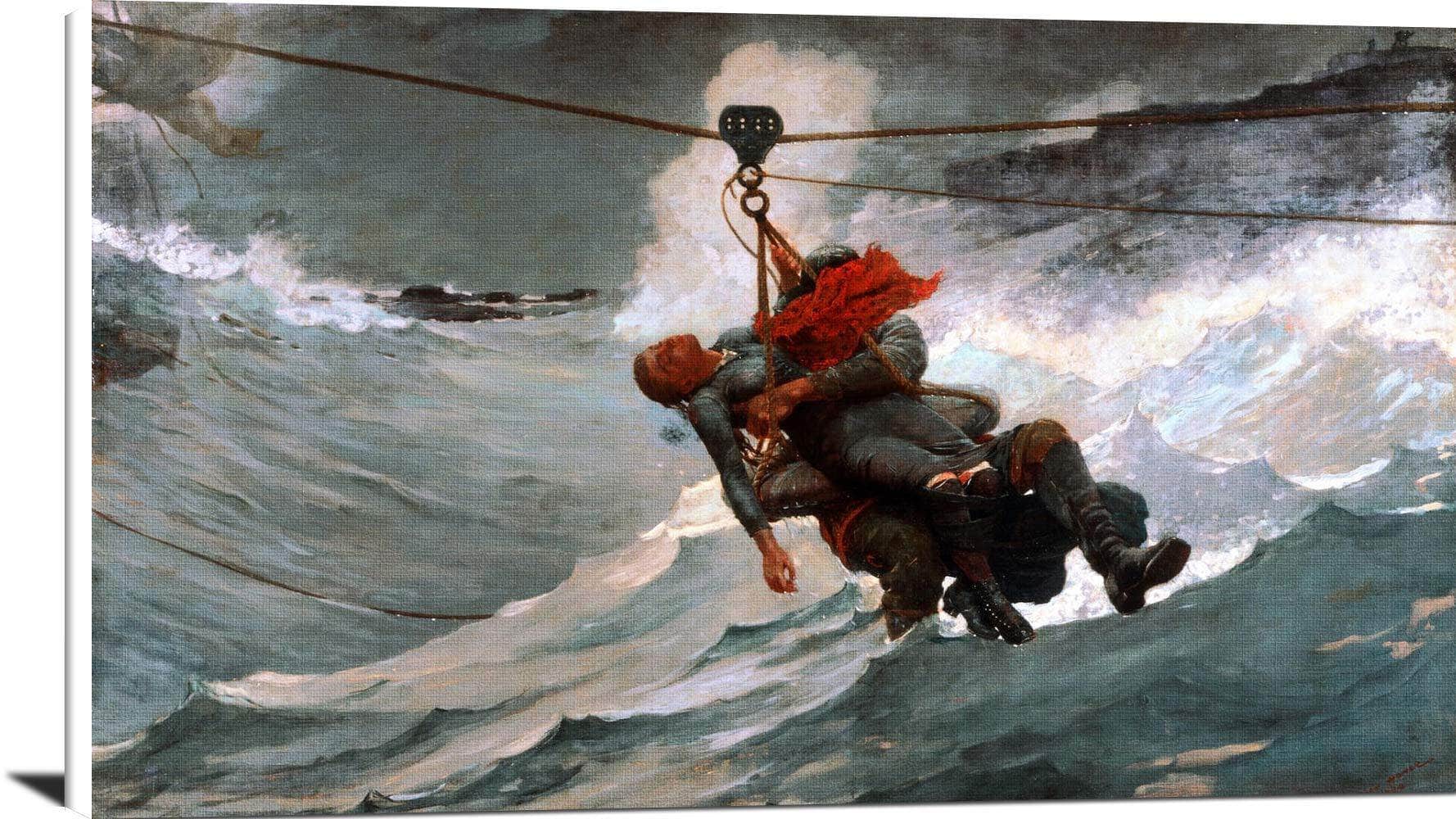 The Life Line Painting Winslow Homer Canvas Art