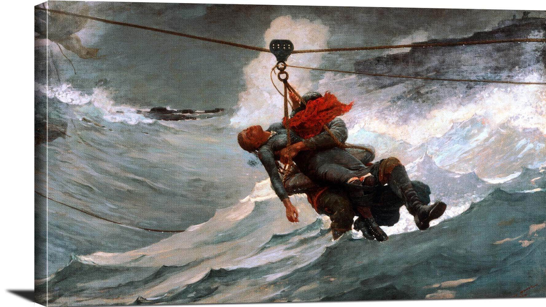 The Life Line Painting Winslow Homer Canvas Art - Image 3