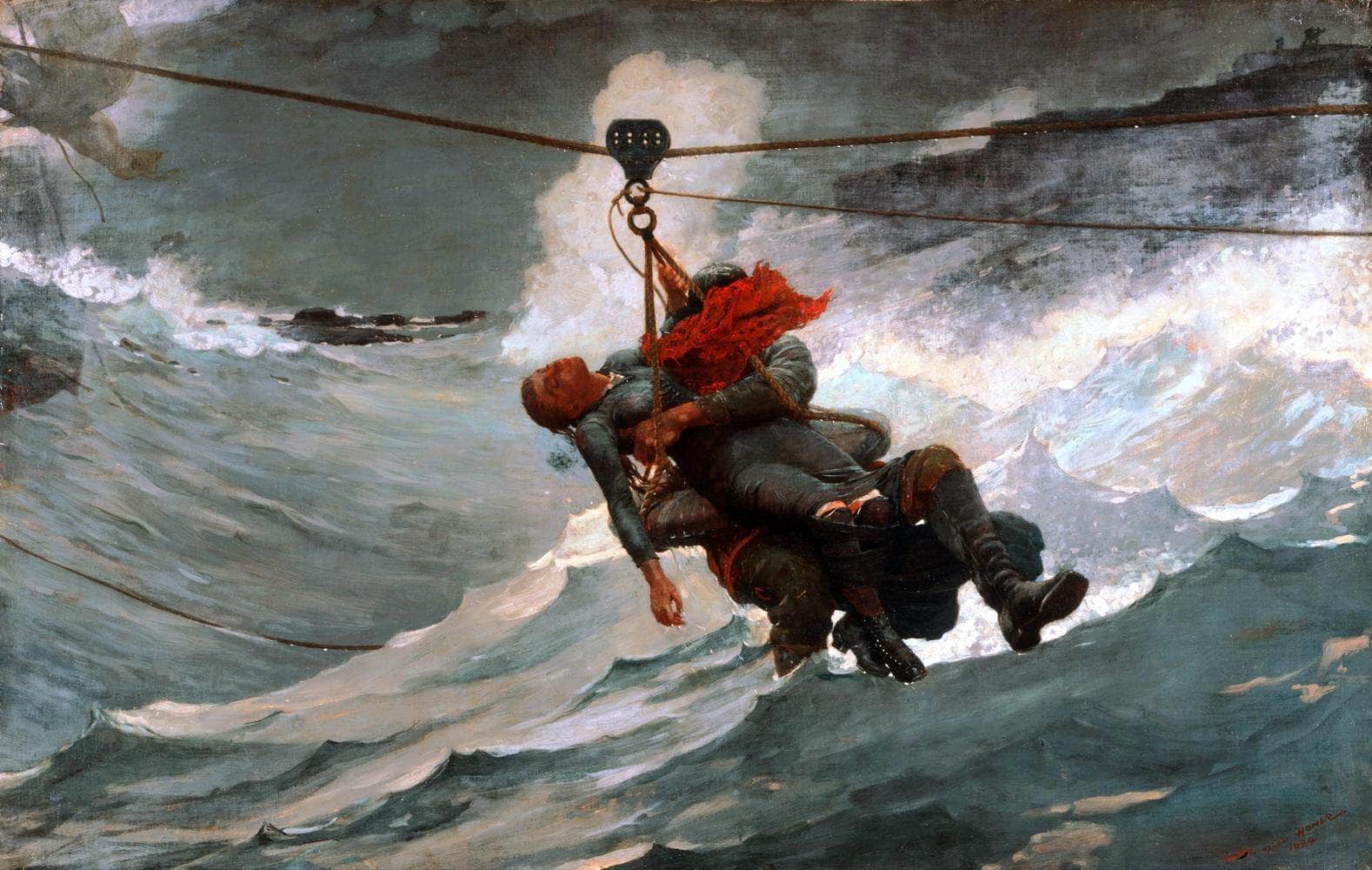 The Life Line Painting Winslow Homer Canvas Art - Image 5