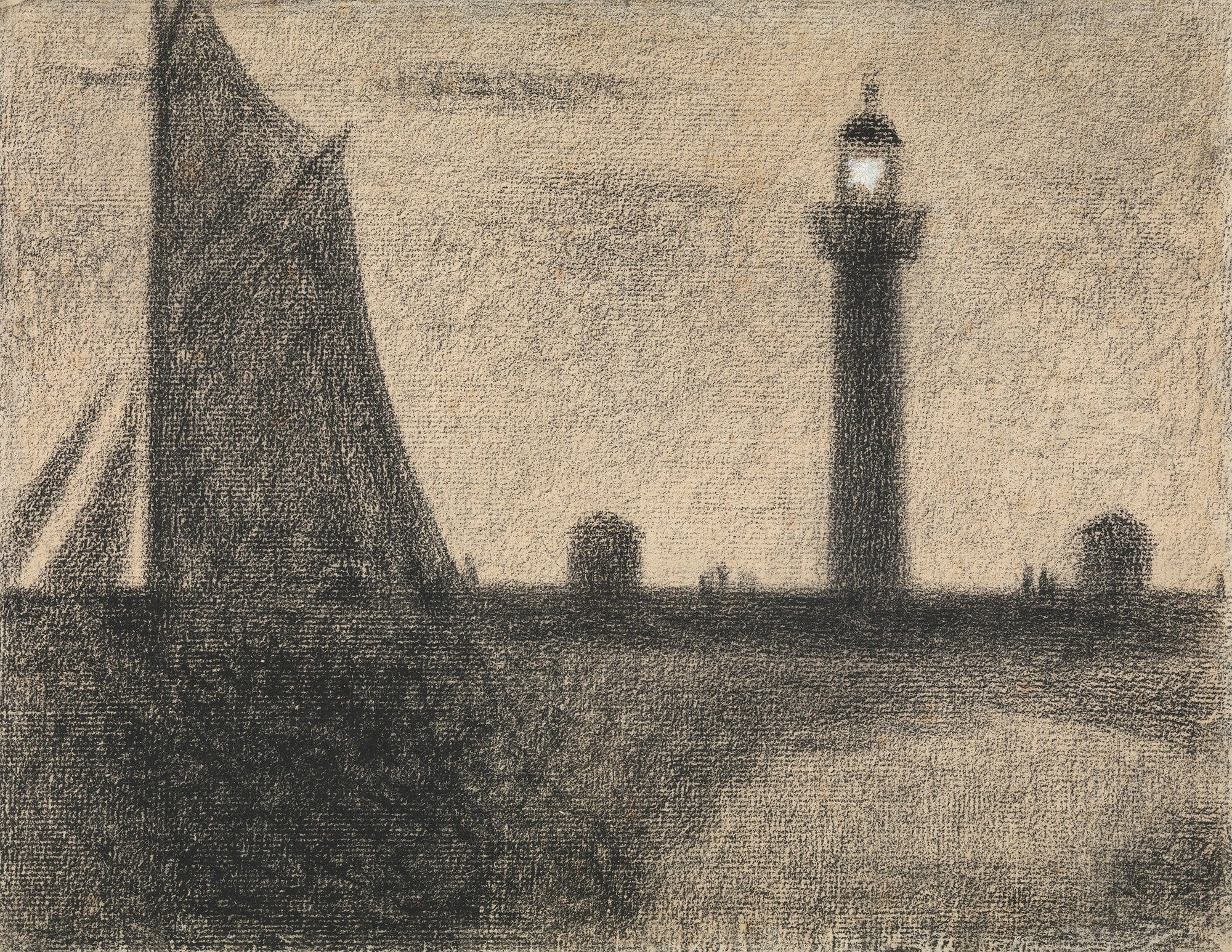 The Lighthouse At Honfleur by Georges Seurat - Image 2
