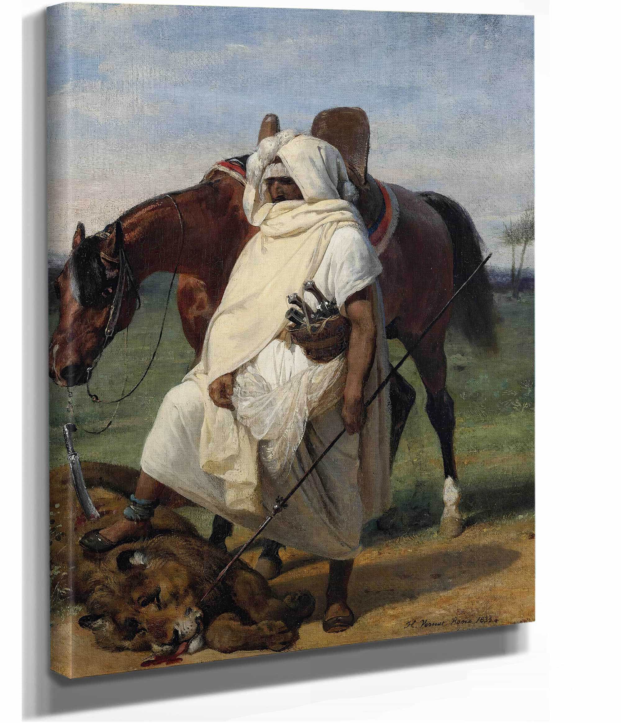 The Lion Hunter by Horace Vernet - Image 2
