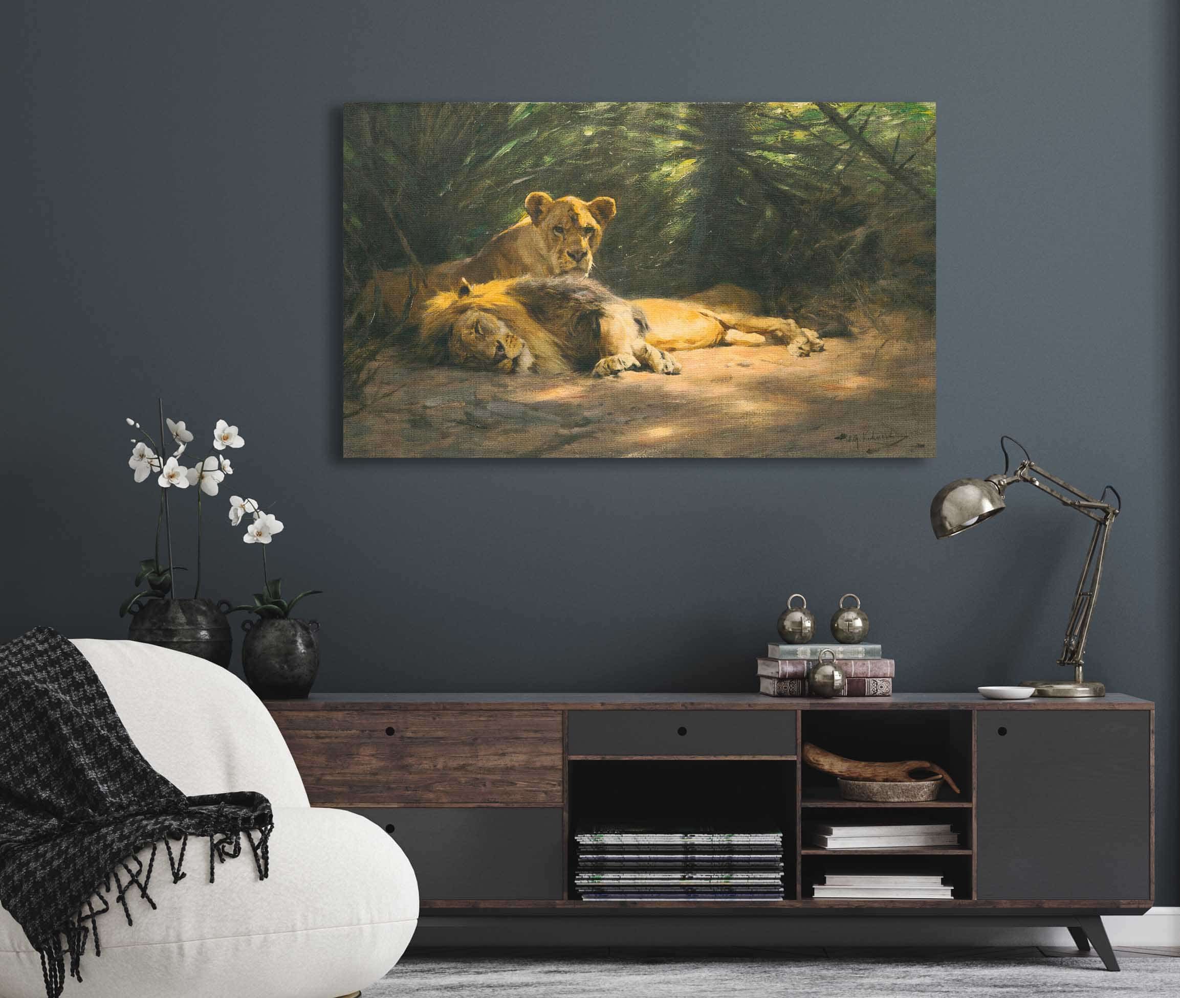 The Lions Den by Wilhelm Kuhnert - Image 5