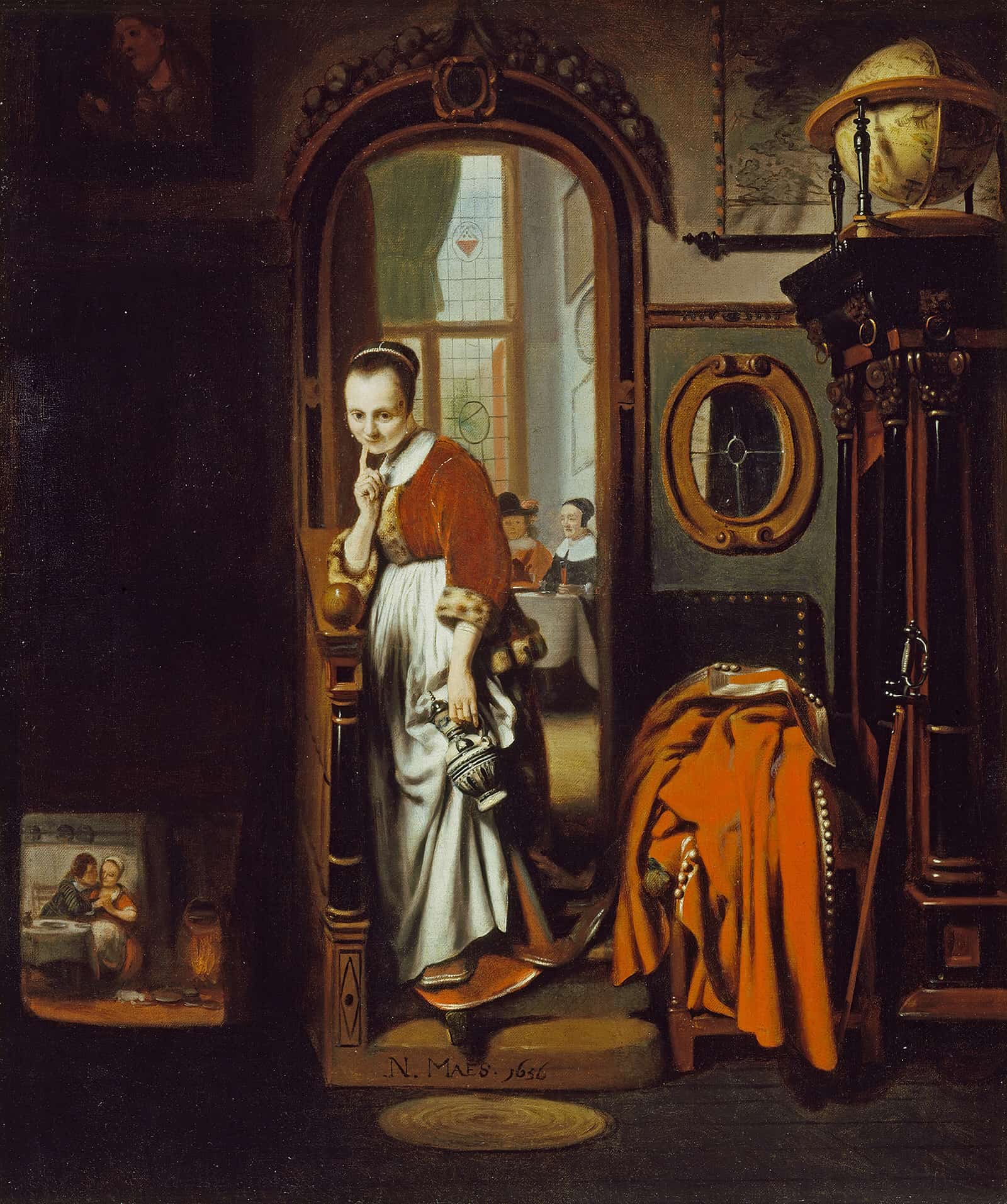 The Listening Housewife The Eavesdropper by Nicolaes Maes
