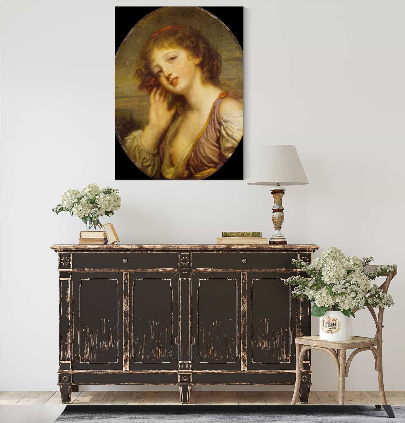 The Listening Woman S by Jean Baptiste Greuze - Image 4