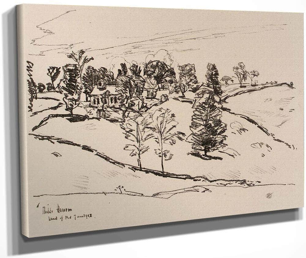 The Little School House, Land Of Nod By Childe Hassam