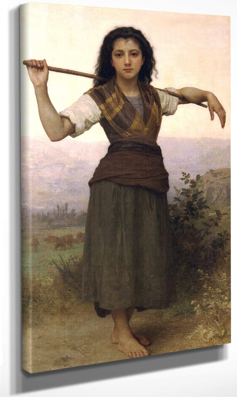 The Little Shepherdess 1889 1 By William Adolphe Bouguereau