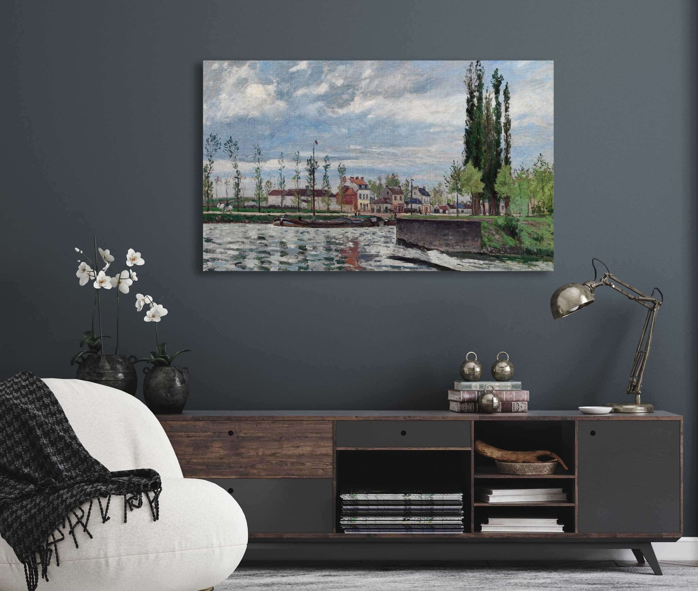 The Lock At Pontoise by Camille Pissarro - Image 5