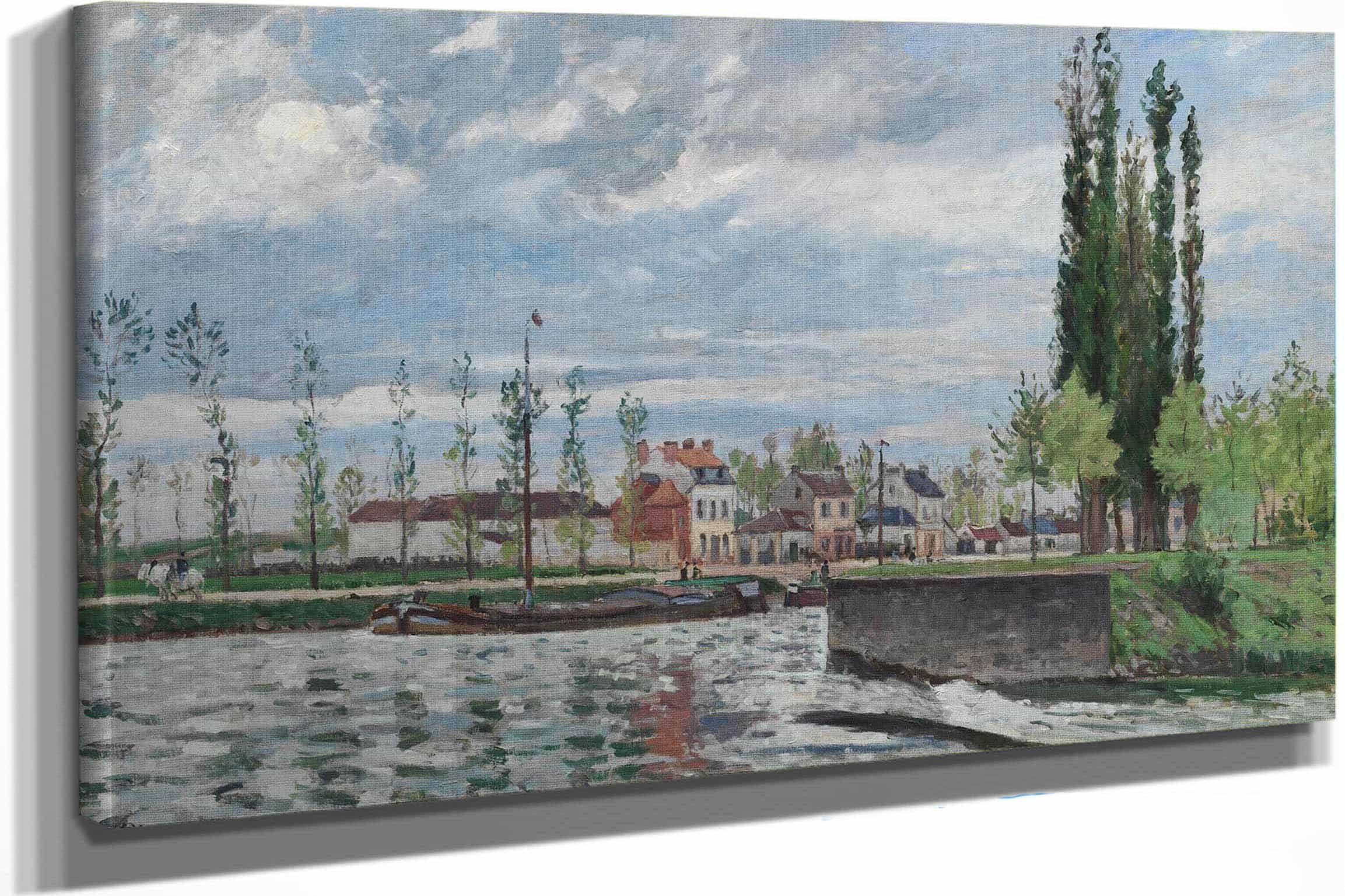 The Lock At Pontoise by Camille Pissarro - Image 7