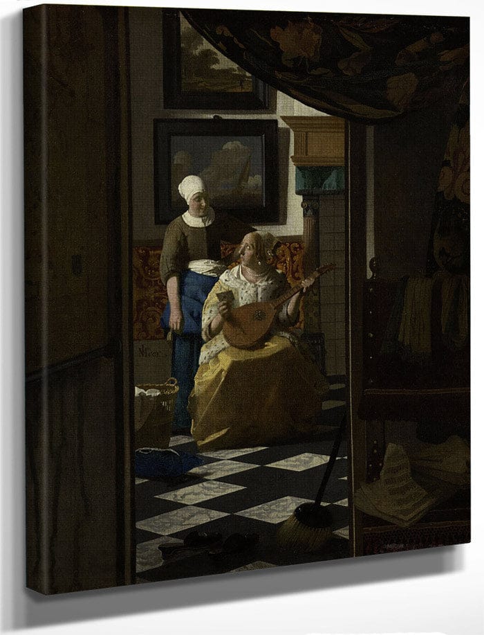 The Love Letter 1670 By Johannes Vermeer