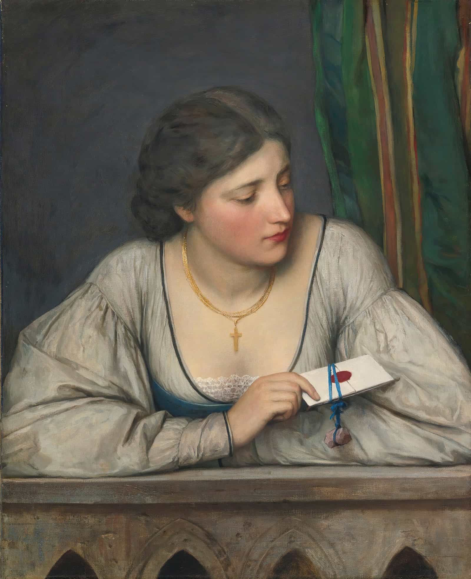 The Love Letter by Eugen Von Blaas - Image 6