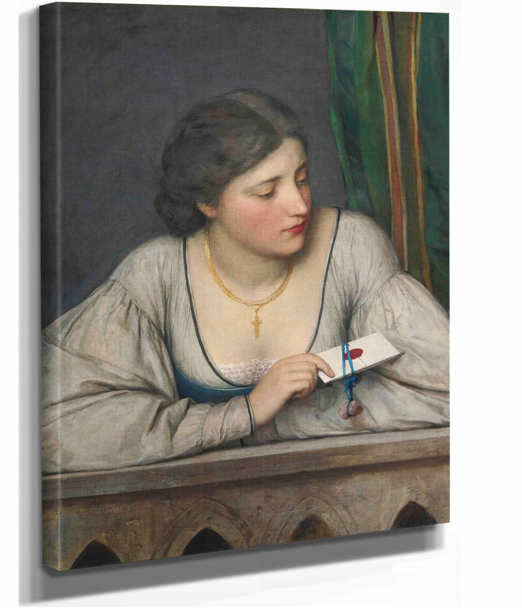 The Love Letter by Eugen Von Blaas - Image 7
