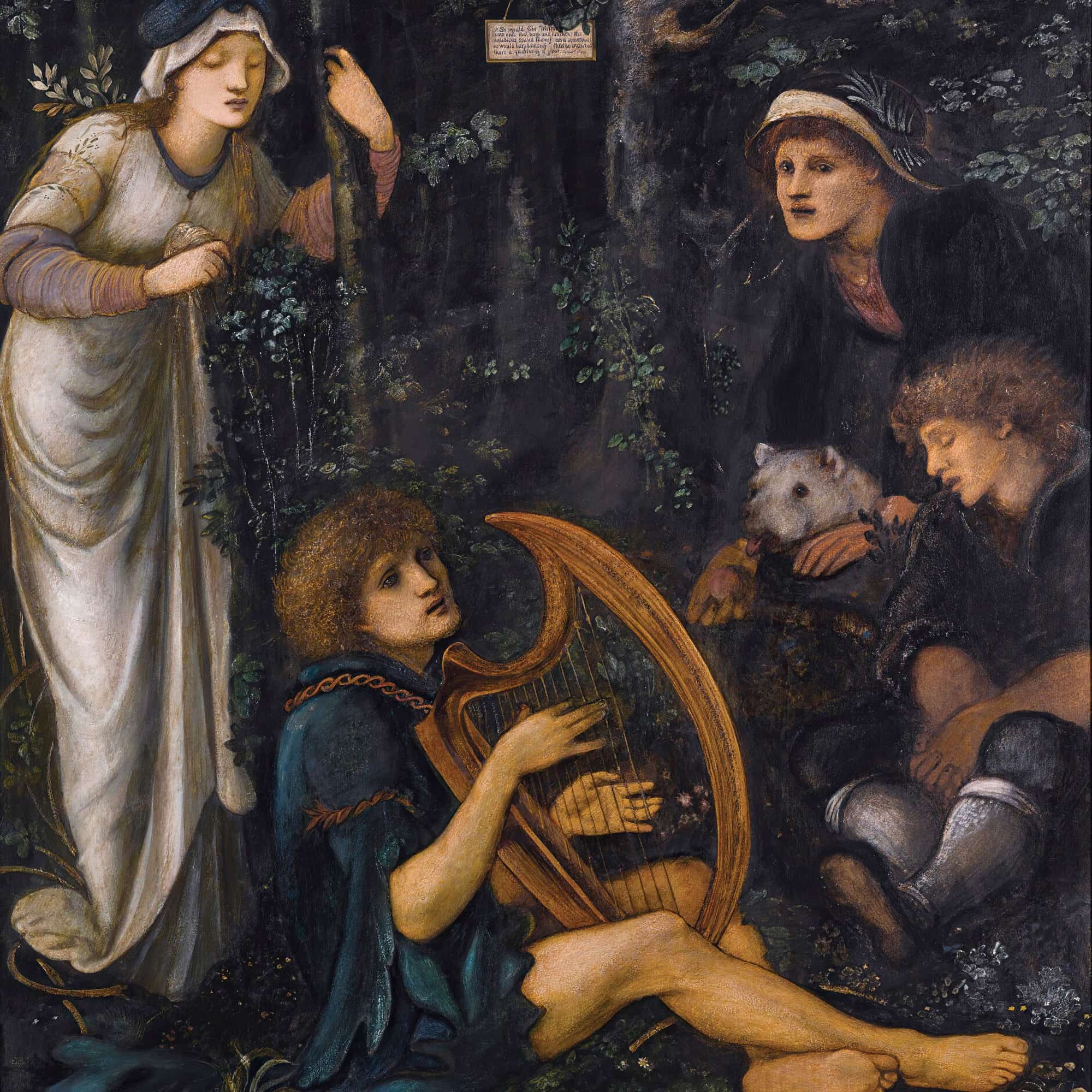 The Madness Of Sir Tristram by Sir Edward Coley Burne Jones - Image 4