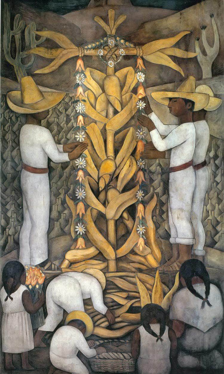 The Maize Festival By Diego Rivera - Image 6
