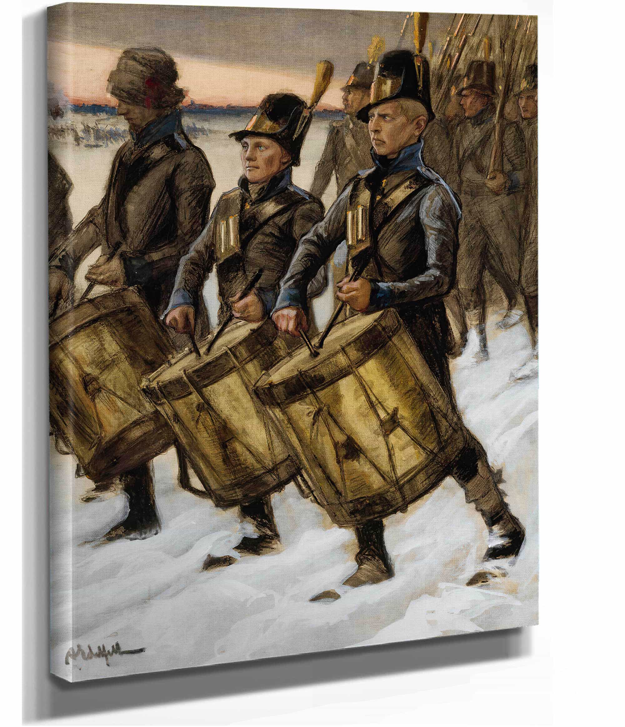The March Of The Bjorneborg Regiment by Albert Edelfelt - Image 2