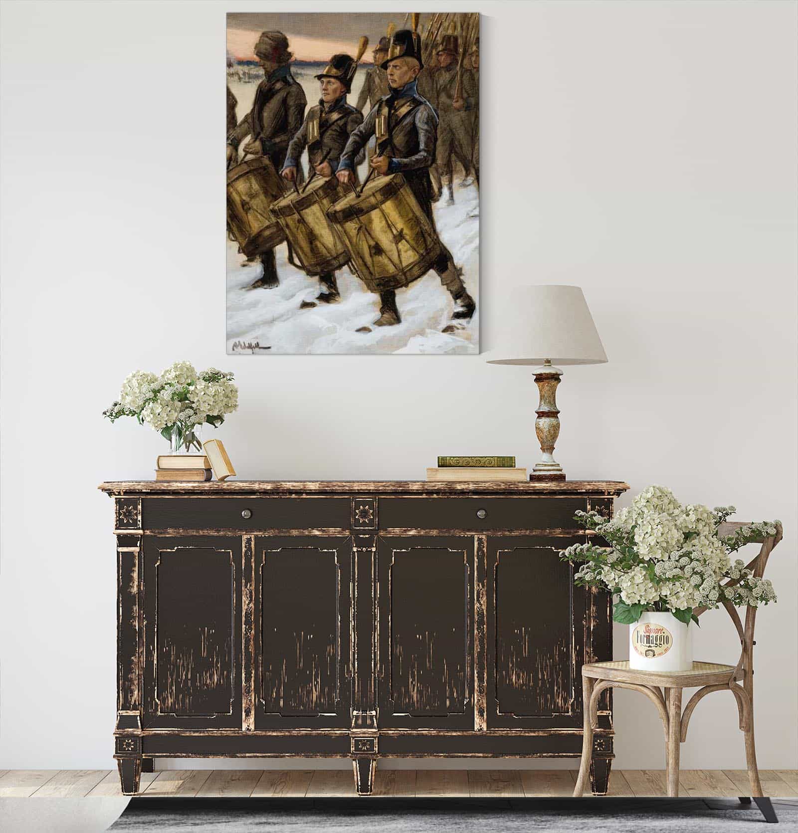 The March Of The Bjorneborg Regiment by Albert Edelfelt - Image 4