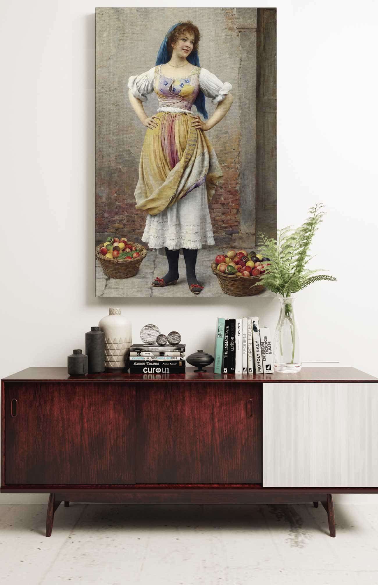 The Market Girl by Eugen Von Blaas - Image 2