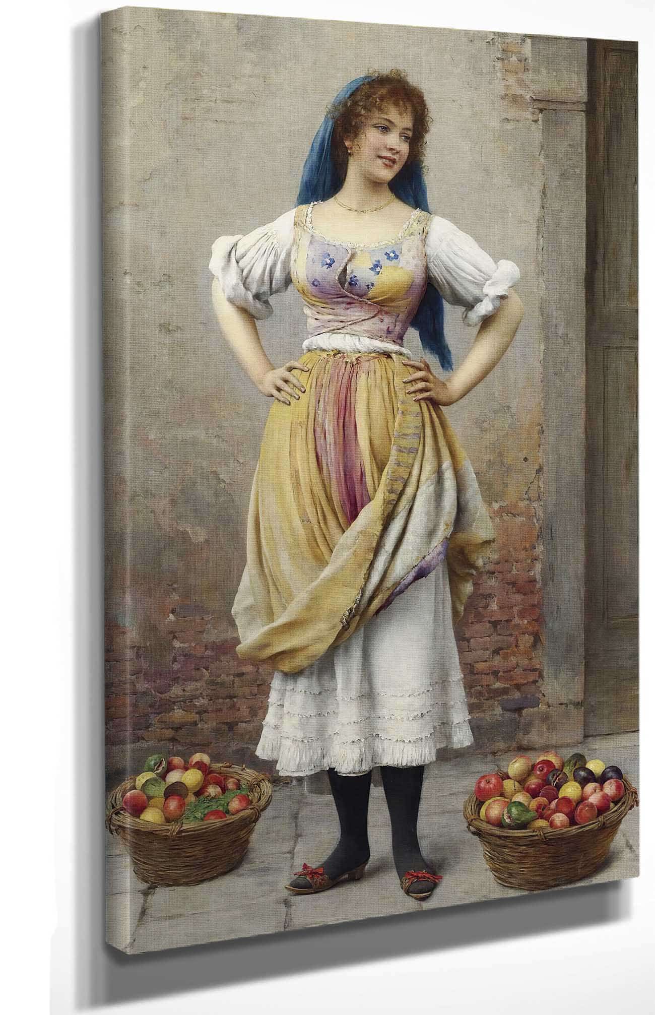 The Market Girl by Eugen Von Blaas - Image 4