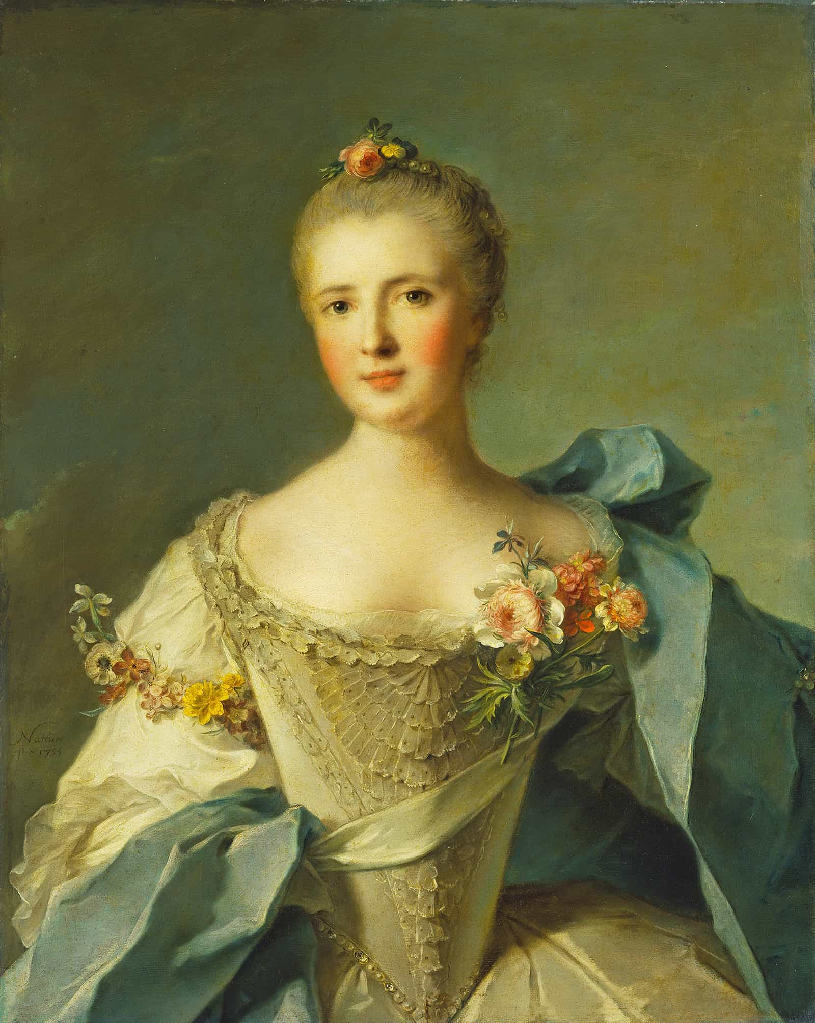 The Marquise De Belestat by Jean Marc Nattier - Image 2