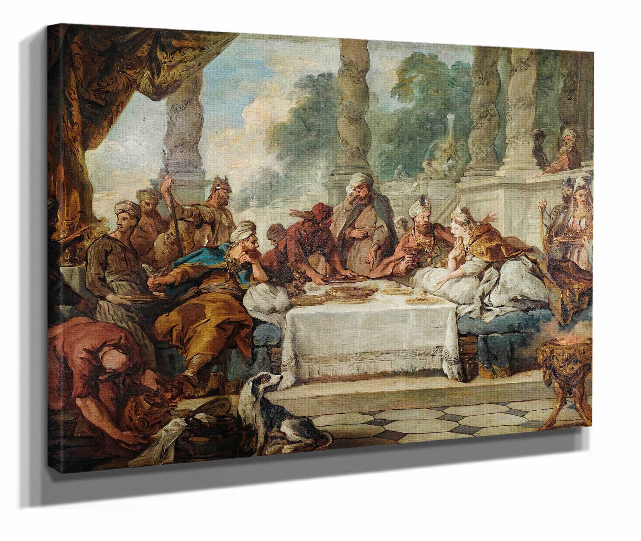 The Meal Of Esther And Ahasuerus by Jean Francois De Troy - Image 2
