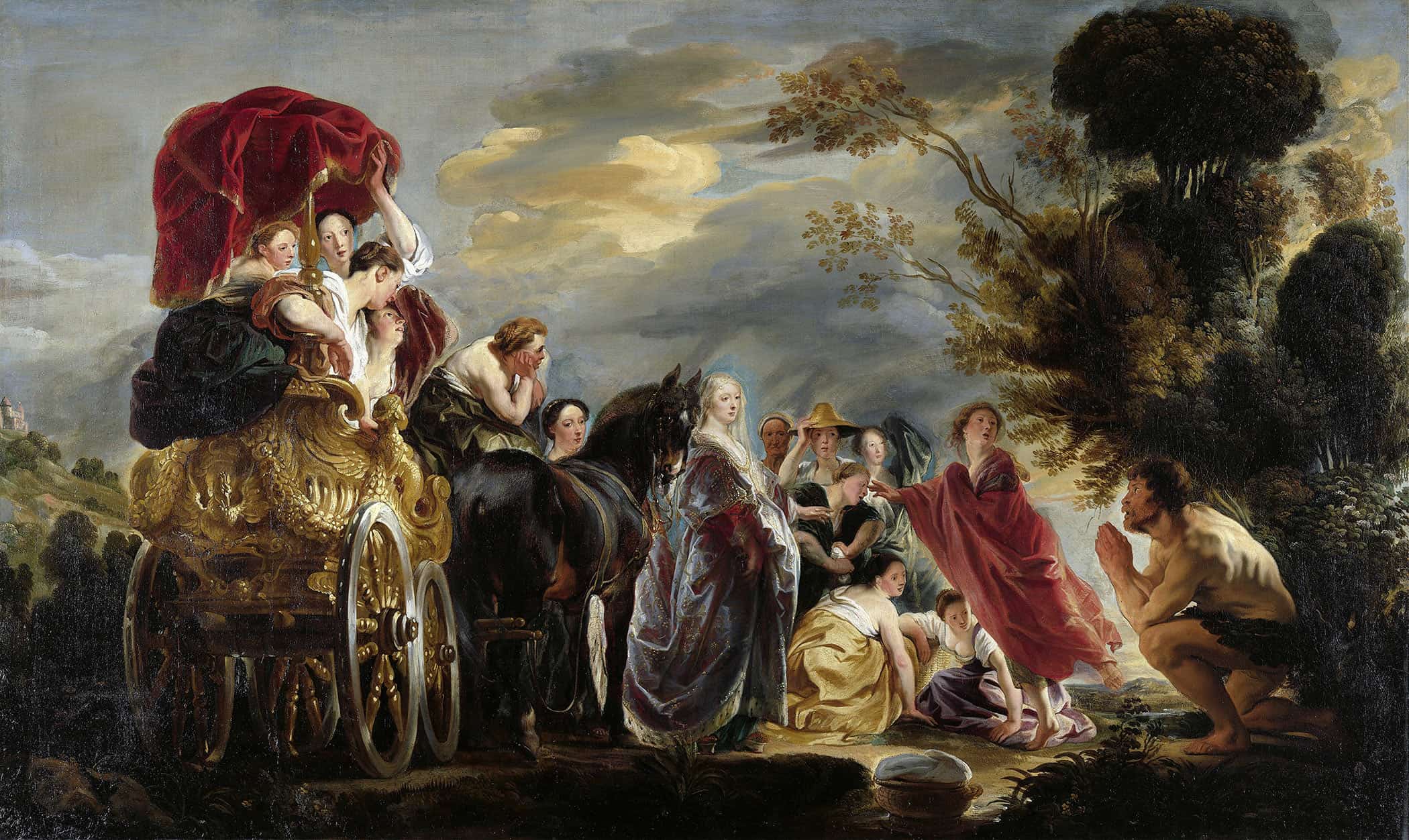 The Meeting Of Odysseus And Nausicaa C by Jacob Jordaens - Image 2