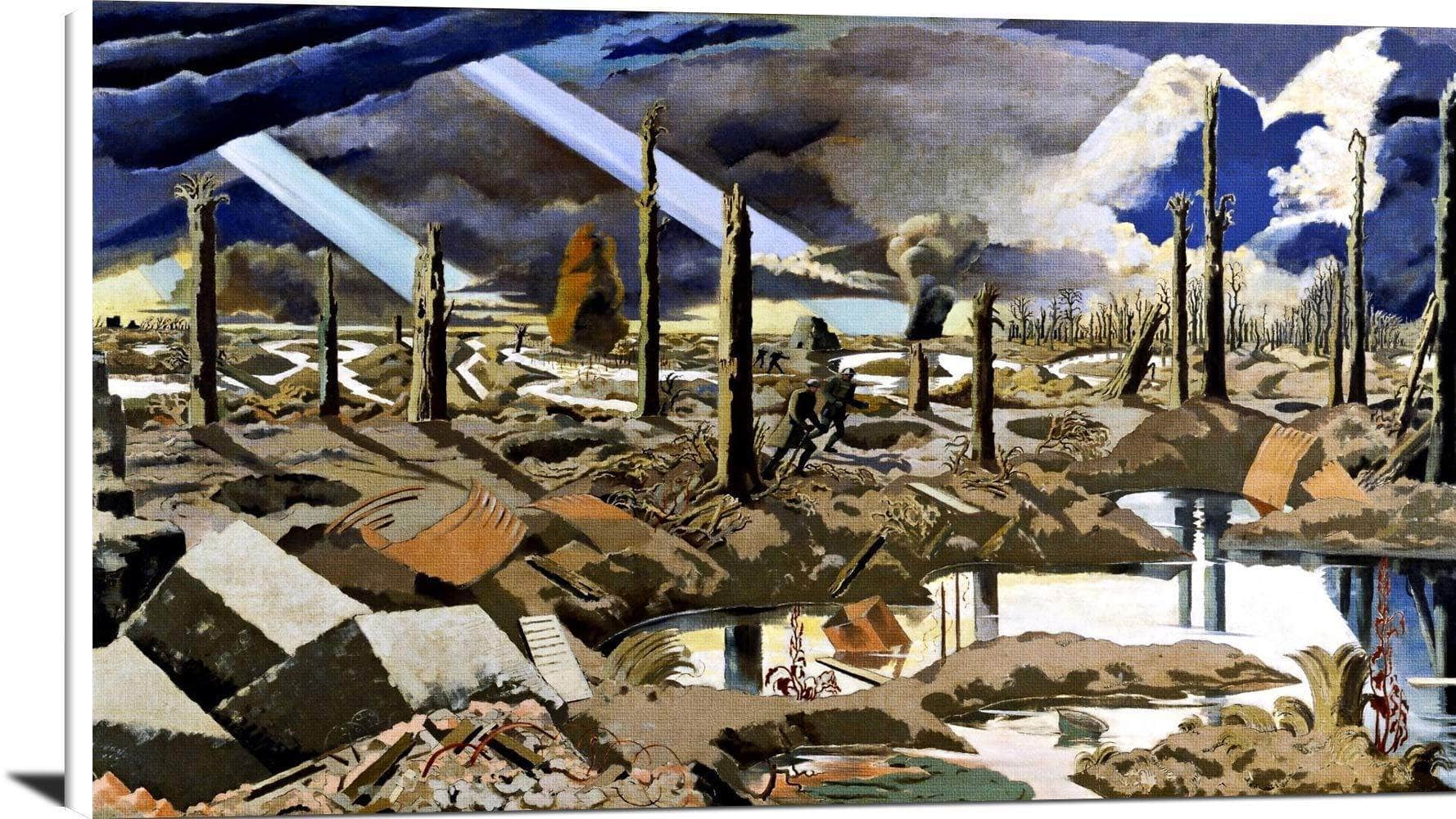 The Menin Road Painting Paul Nash Canvas Art