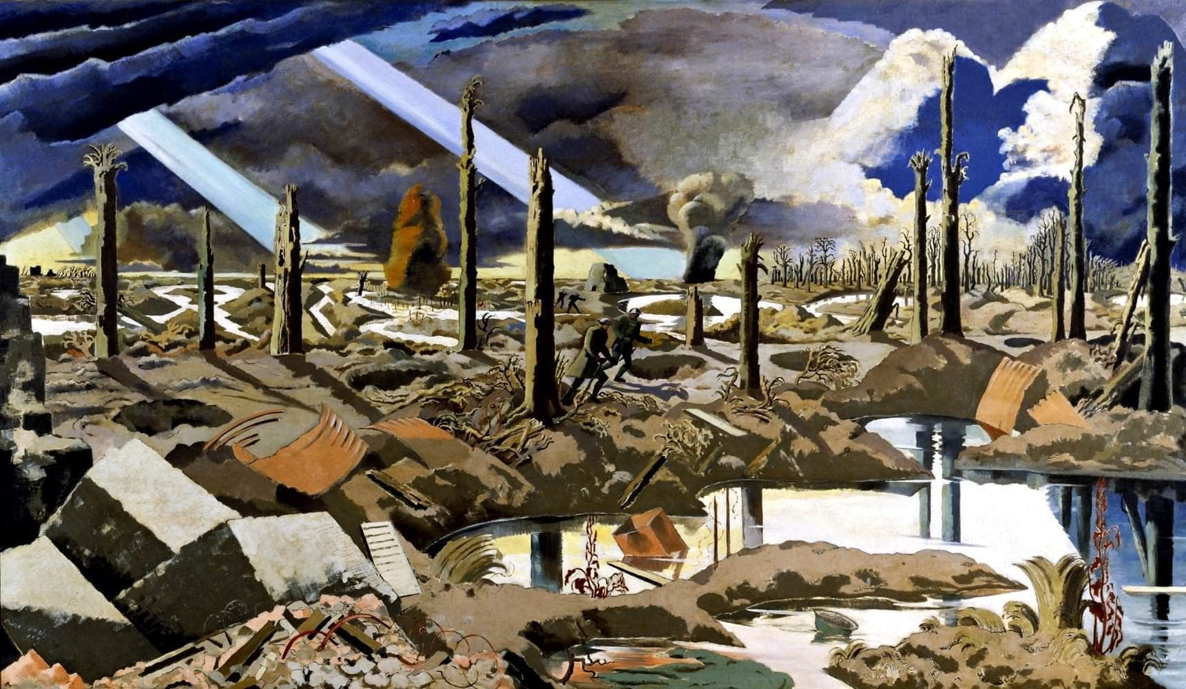 The Menin Road Painting Paul Nash Canvas Art - Image 5